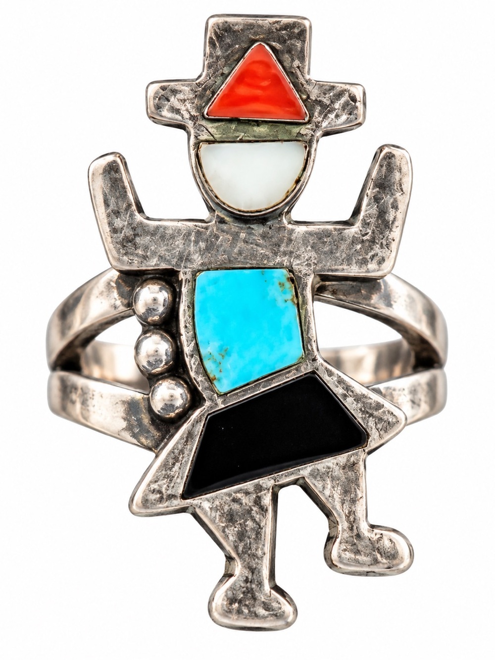 Vintage native Kachina Dancer ring
